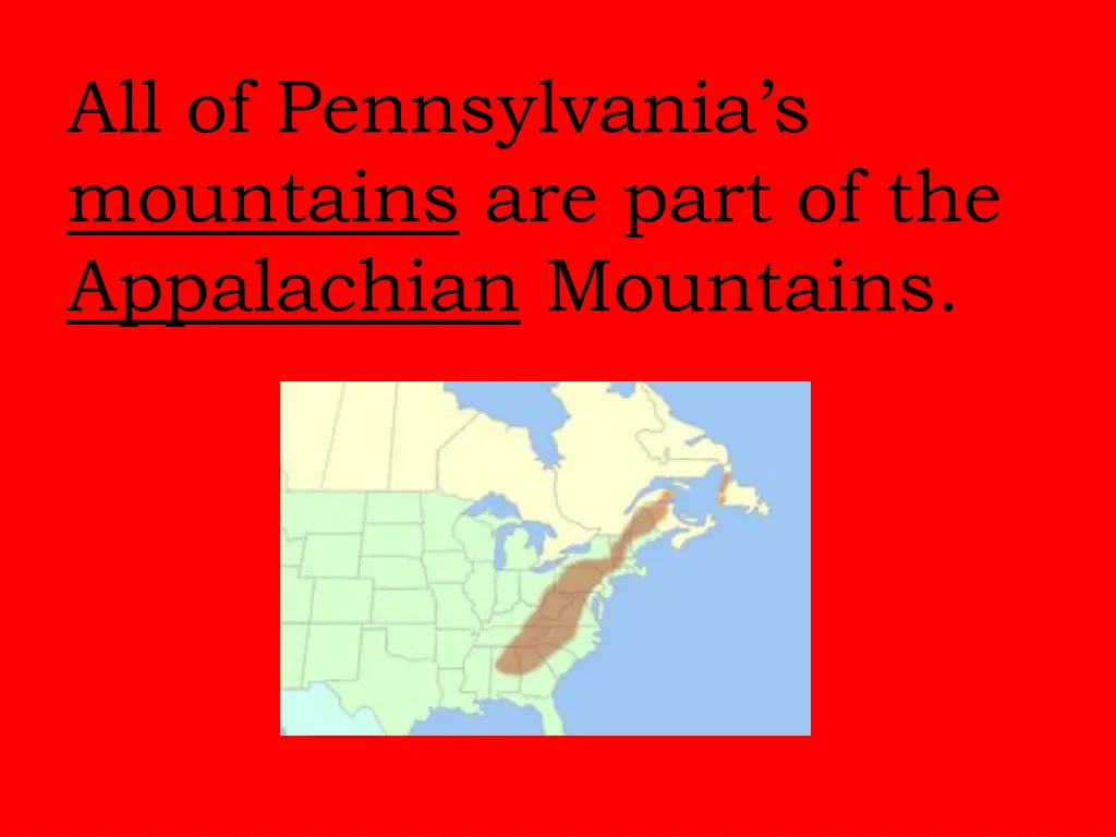 all of pennsylvania s mountains are part