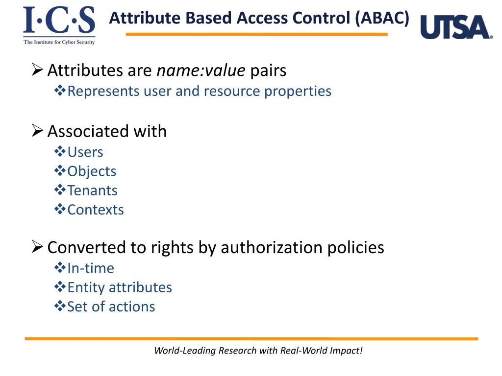 attribute based access control abac