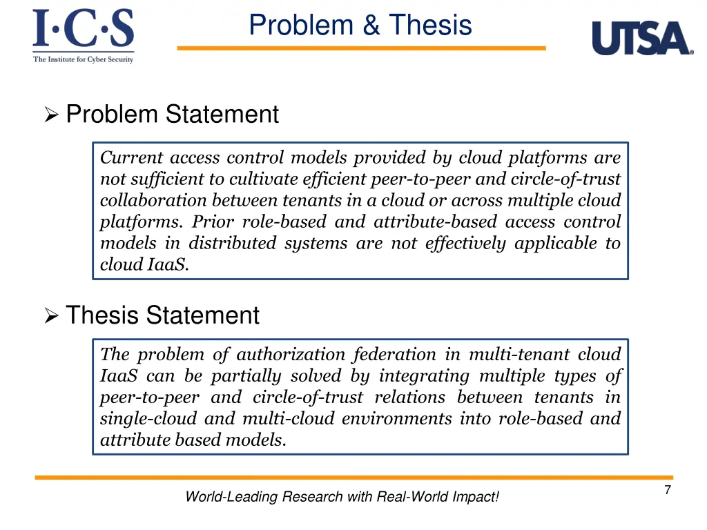 problem thesis