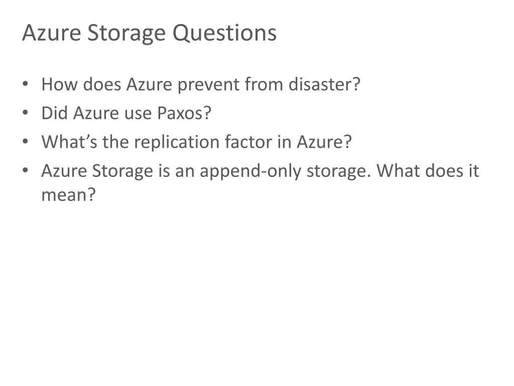 azure storage questions