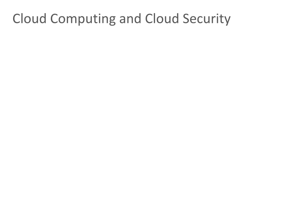 cloud computing and cloud security