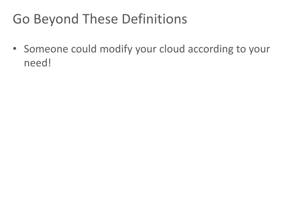 go beyond these definitions 1