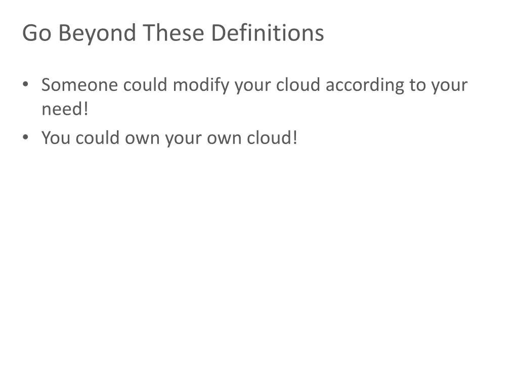 go beyond these definitions 2