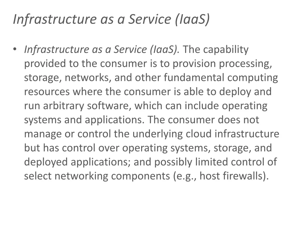 infrastructure as a service iaas
