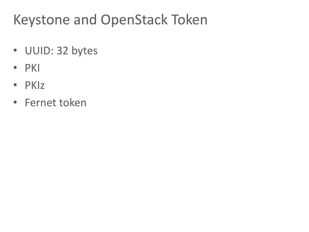 keystone and openstack token