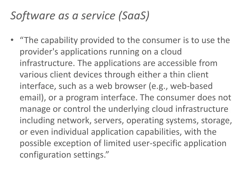 software as a service saas