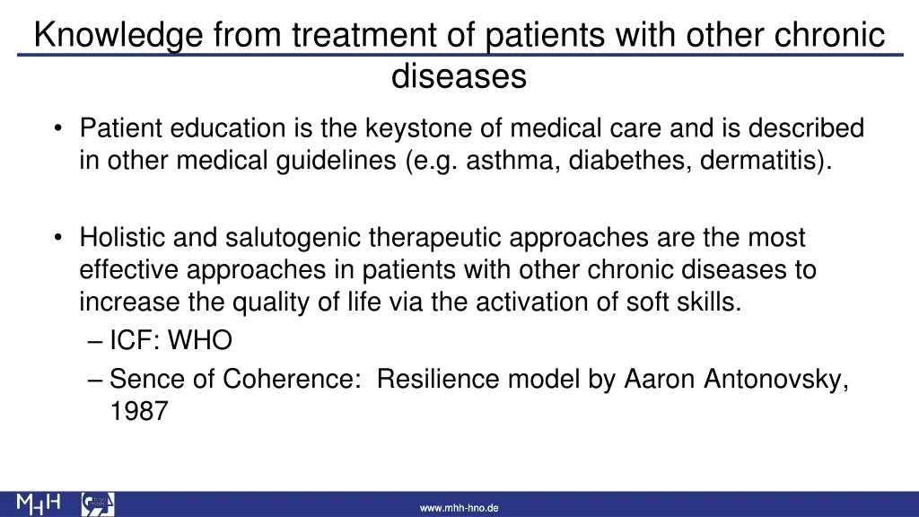 knowledge from treatment of patients with other
