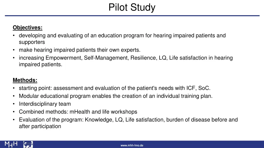 pilot study