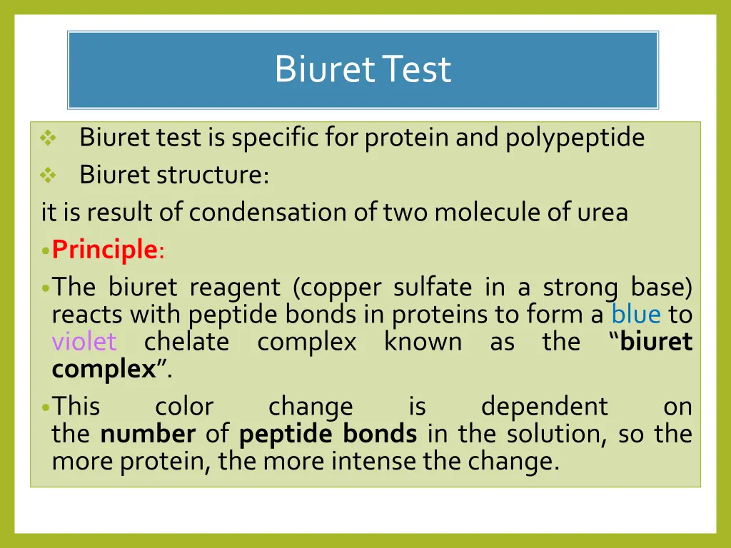 biuret test