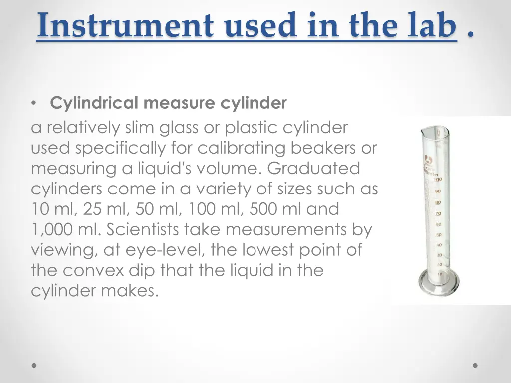 instrument used in the lab 2