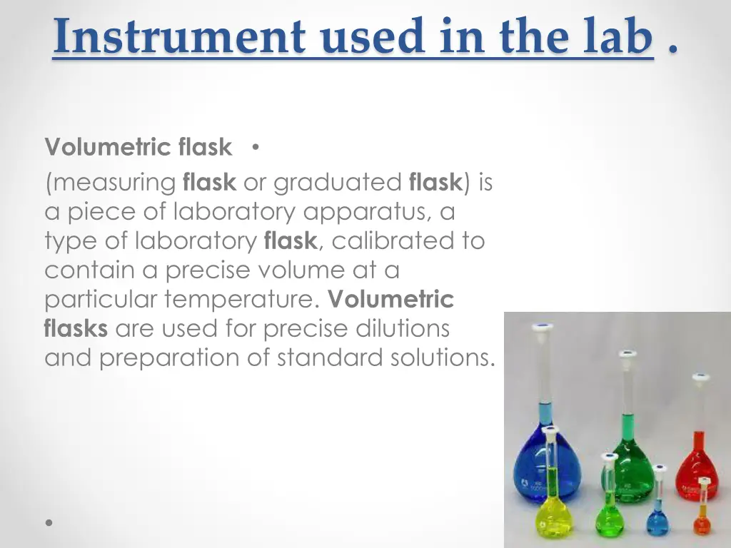 instrument used in the lab 5