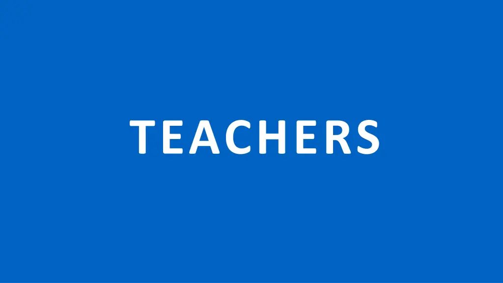 teachers