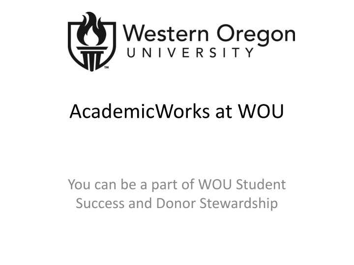 academicworks at wou
