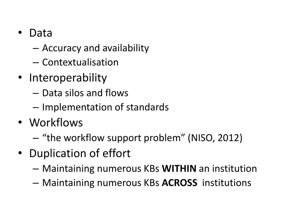 data accuracy and availability contextualisation