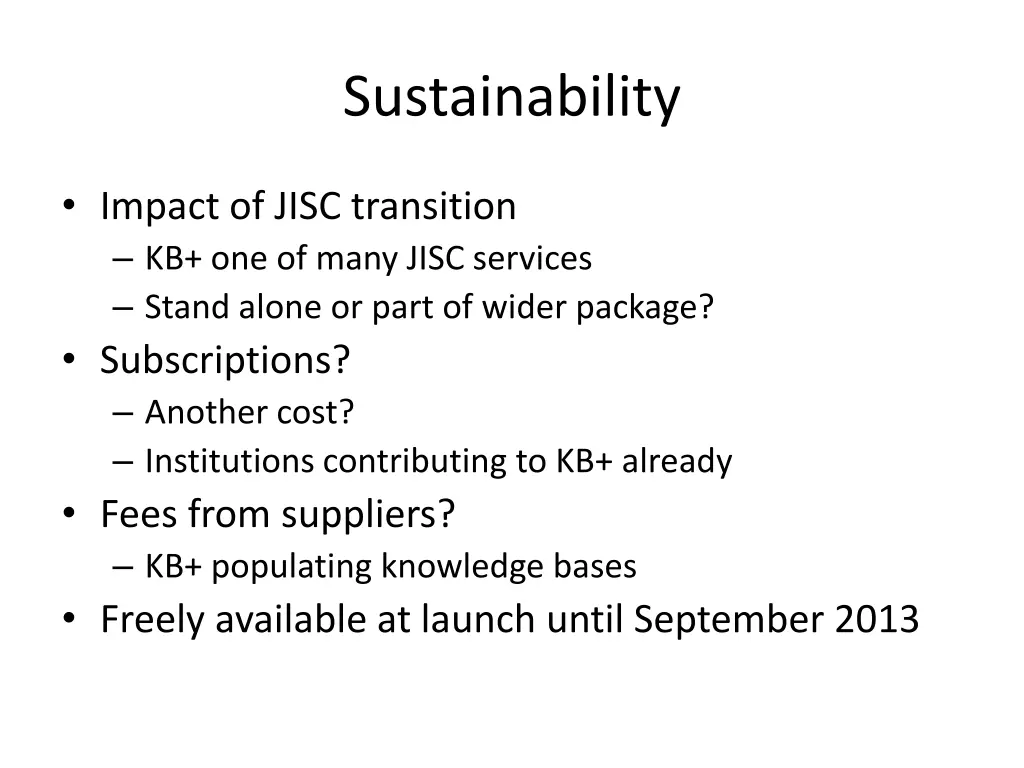sustainability