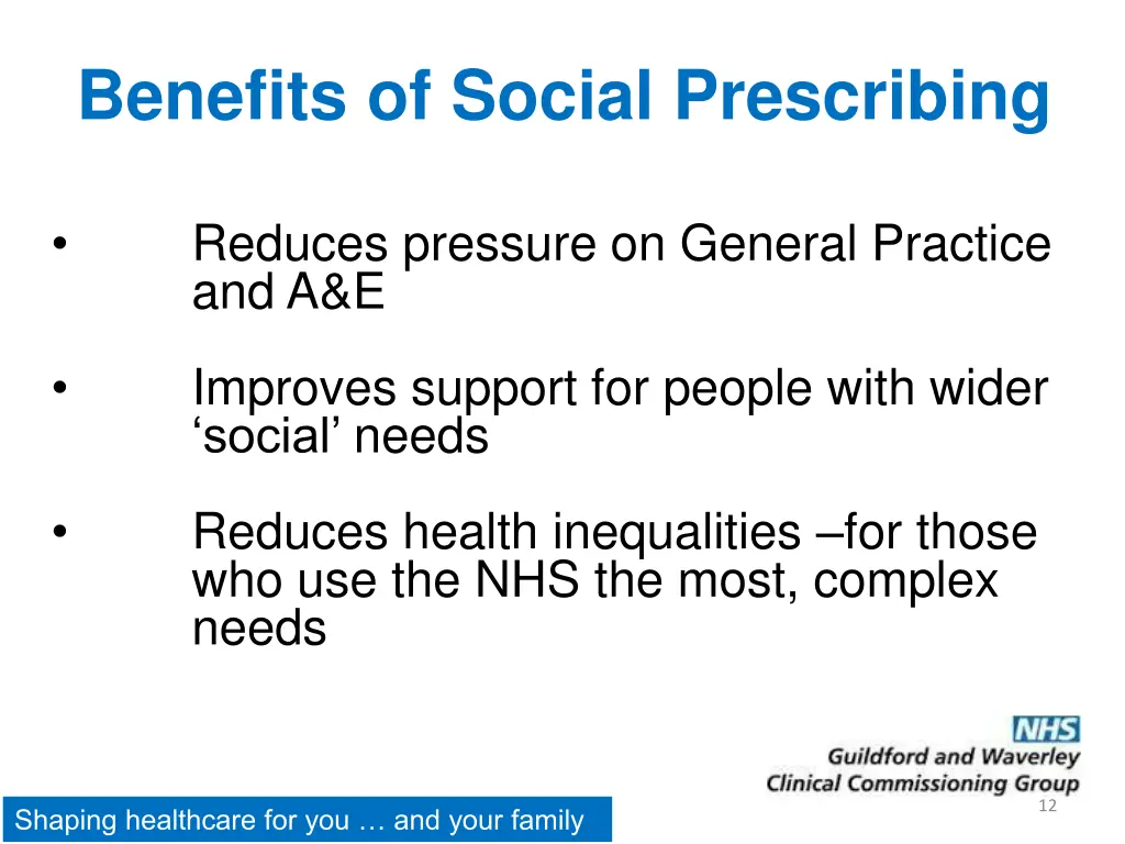 benefits of social prescribing