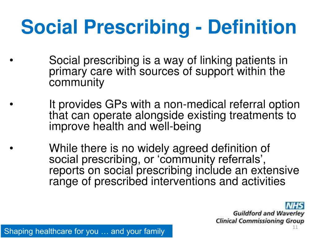 social prescribing definition