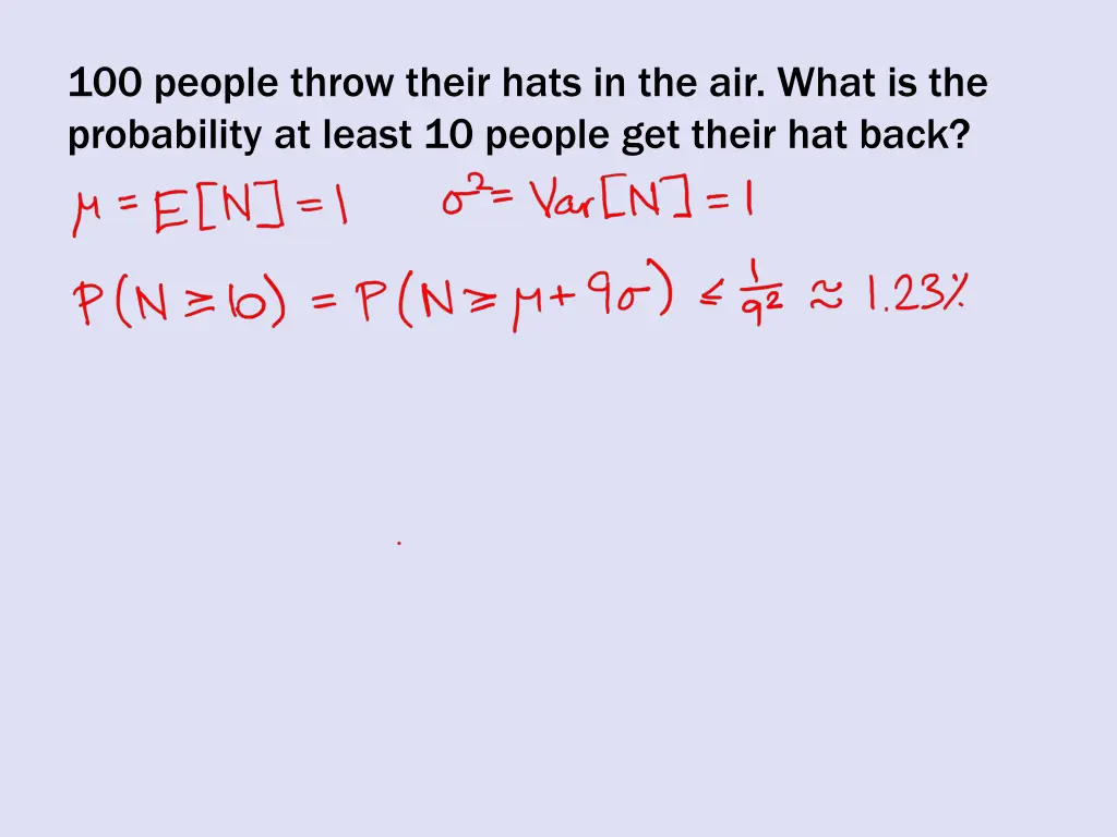 100 people throw their hats in the air what