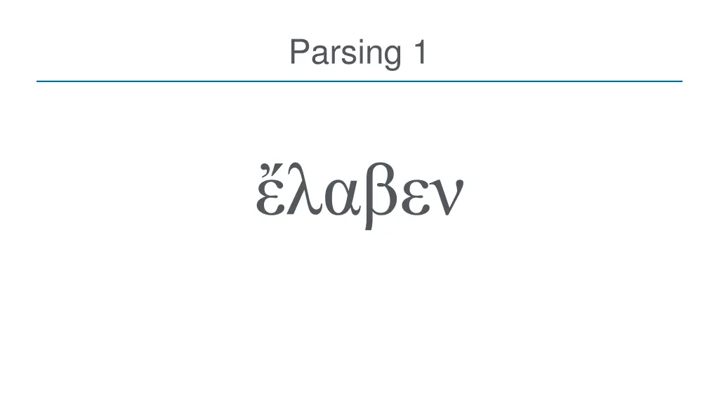 parsing 1
