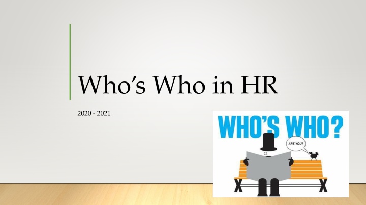 who s who in hr