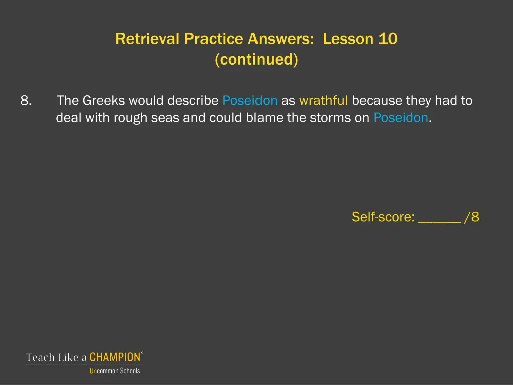retrieval practice answers lesson 10 continued