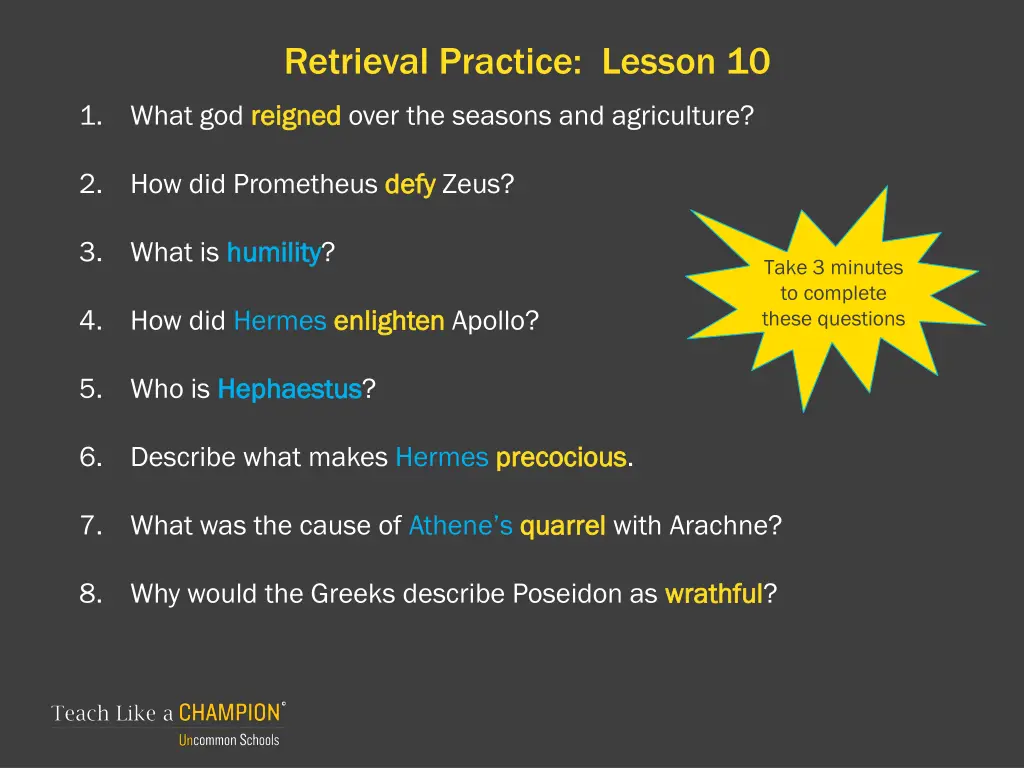 retrieval practice lesson 10