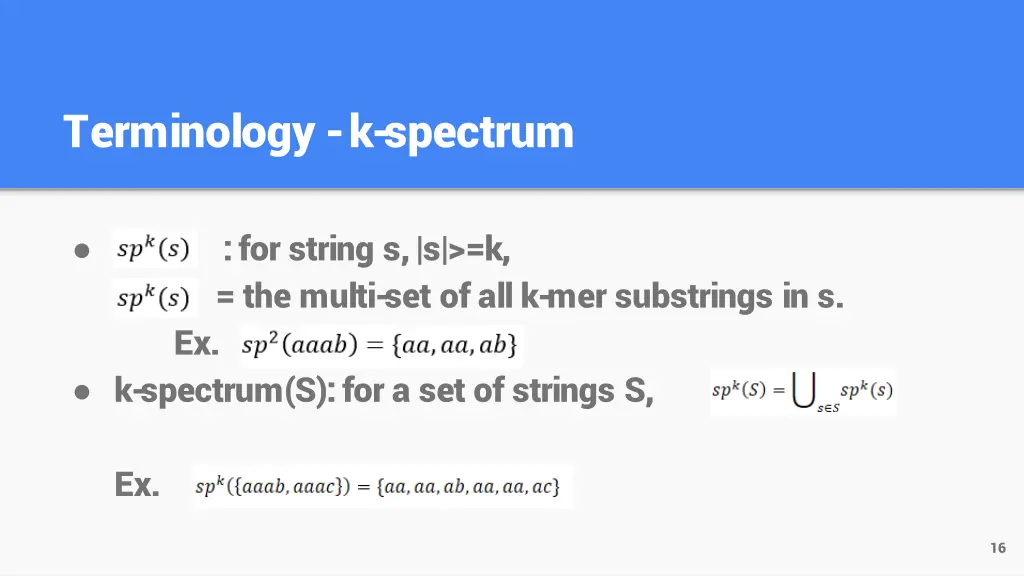 terminology k spectrum