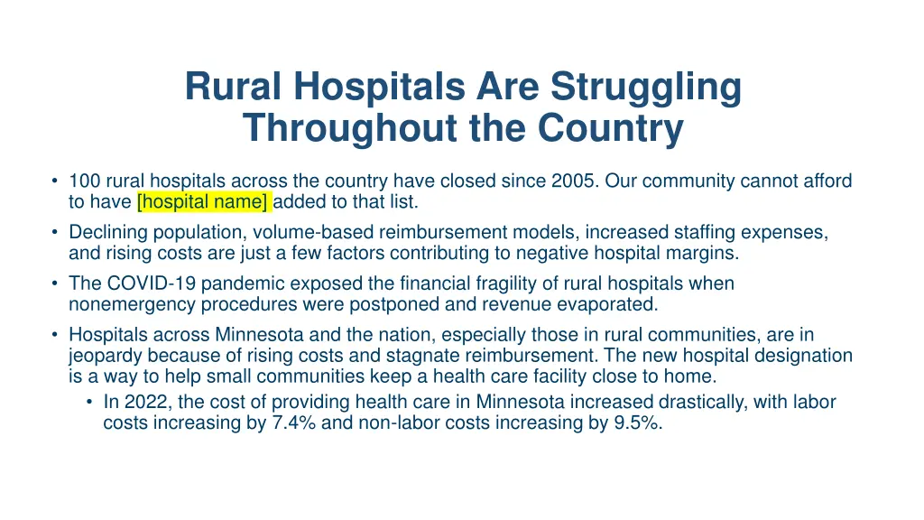 rural hospitals are struggling throughout