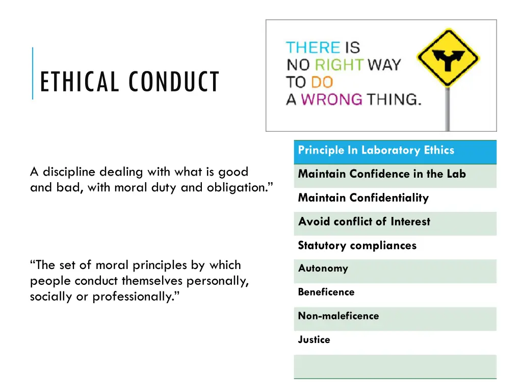 ethical conduct