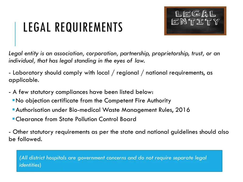 legal requirements