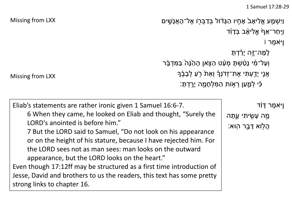 1 samuel 17 28 29