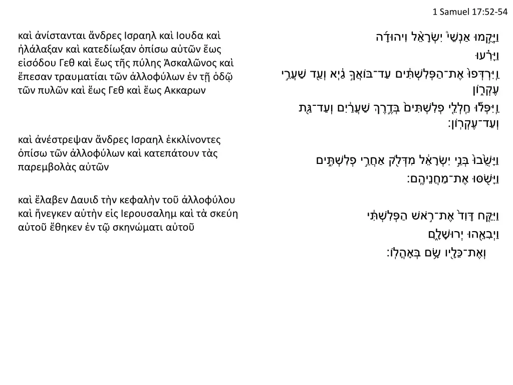1 samuel 17 52 54