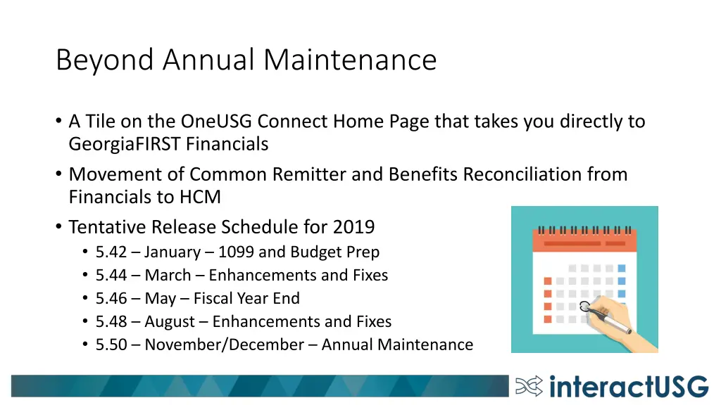 beyond annual maintenance