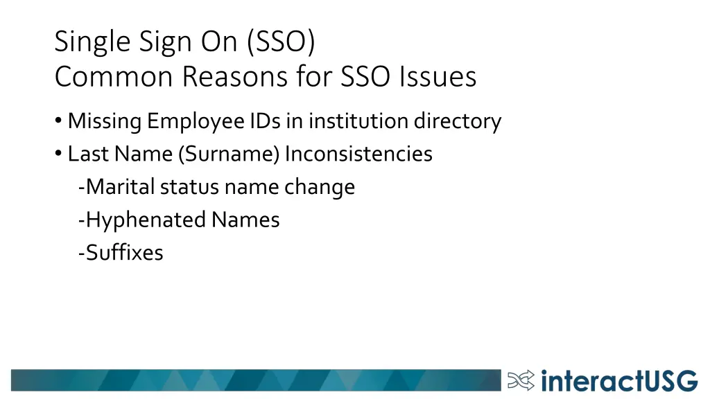 single sign on sso common reasons for sso issues