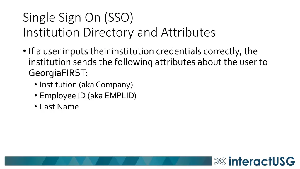 single sign on sso institution directory