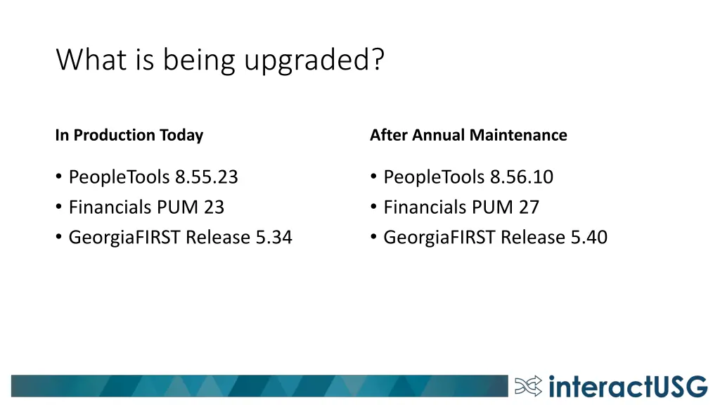 what is being upgraded