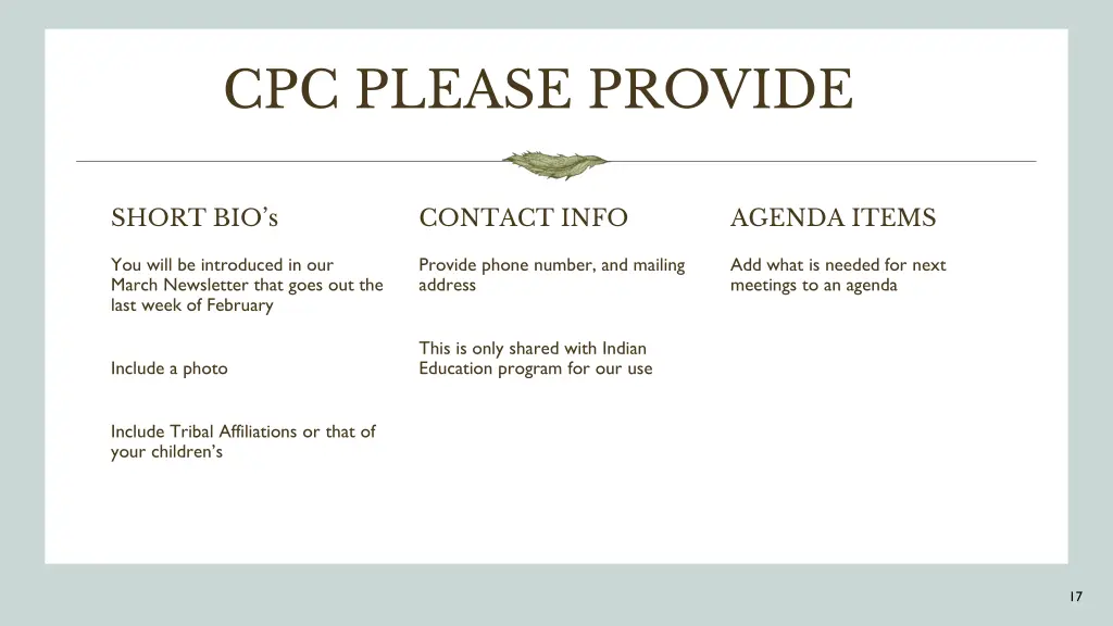 cpc please provide