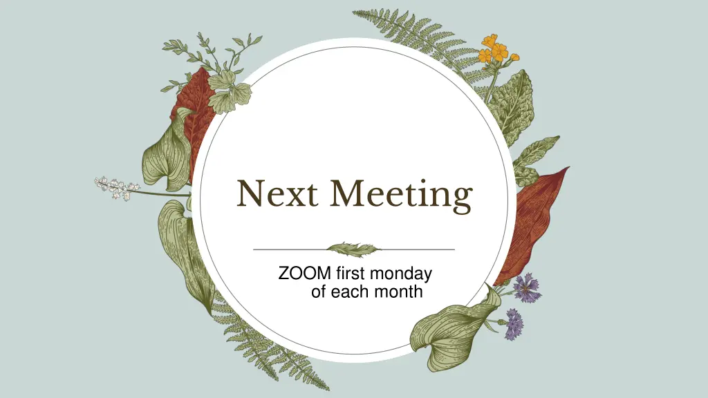 next meeting