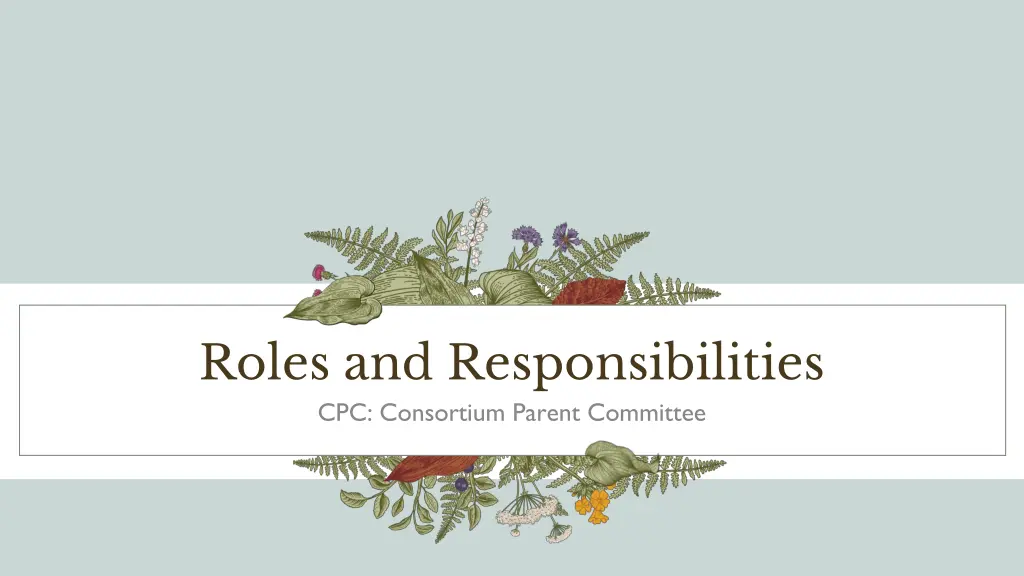roles and responsibilities cpc consortium parent