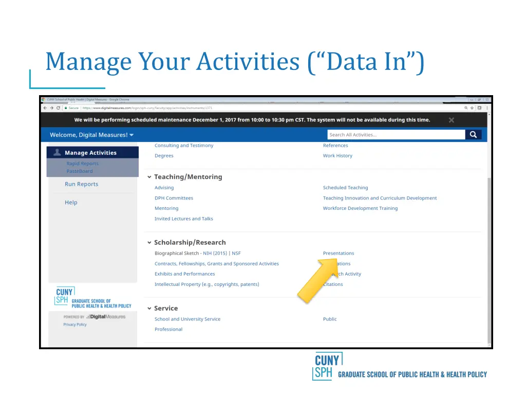 manage your activities data in 2