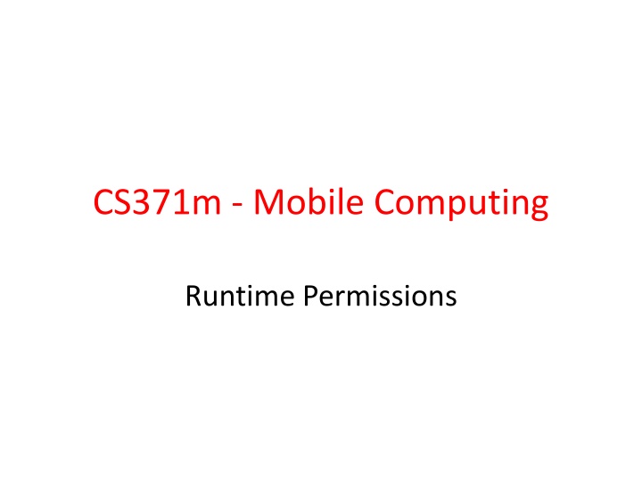 cs371m mobile computing