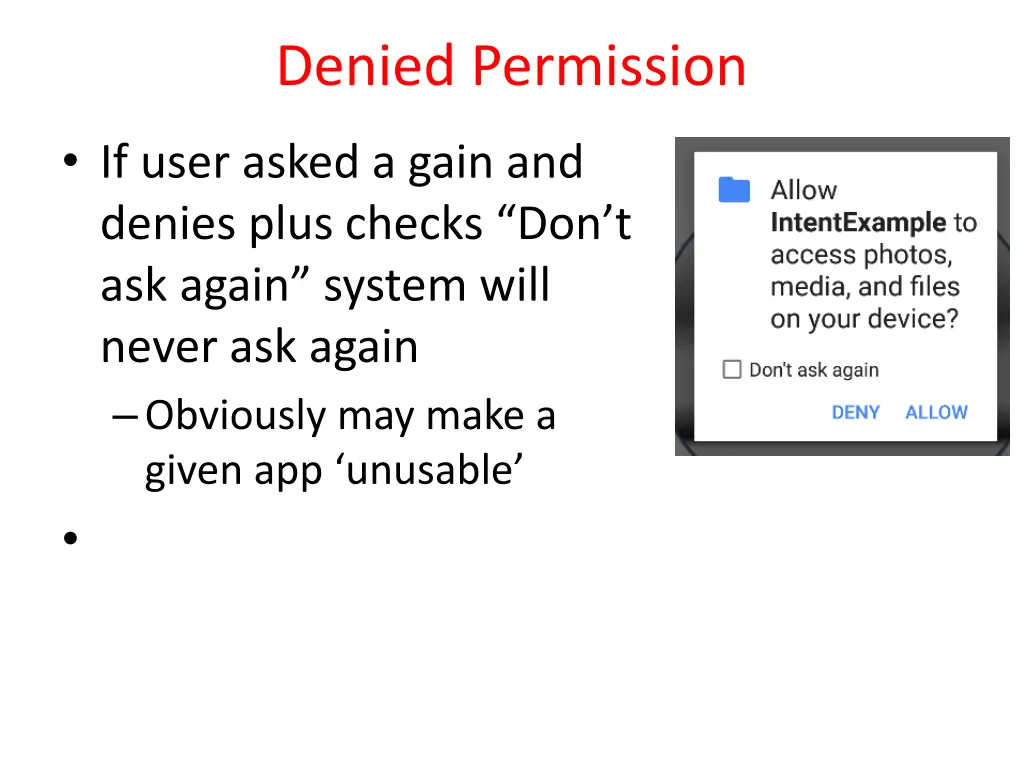 denied permission