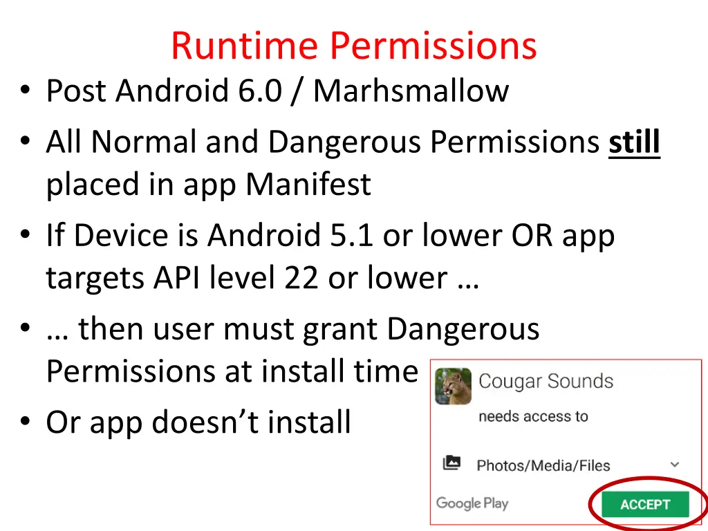 runtime permissions post android 6 0 marhsmallow
