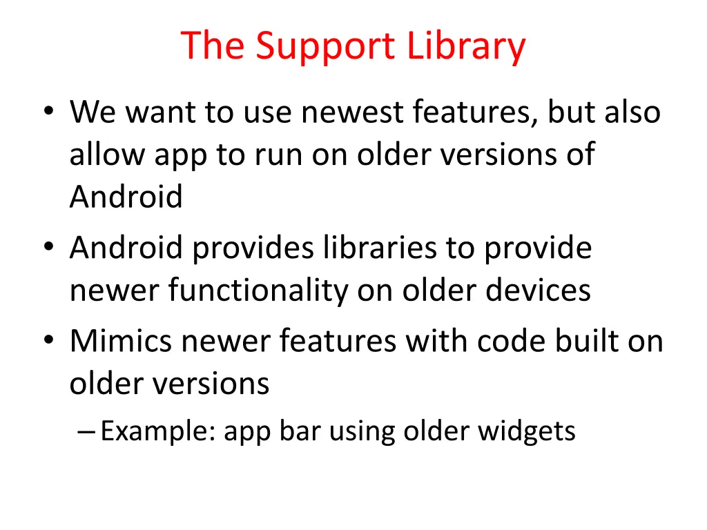 the support library 1