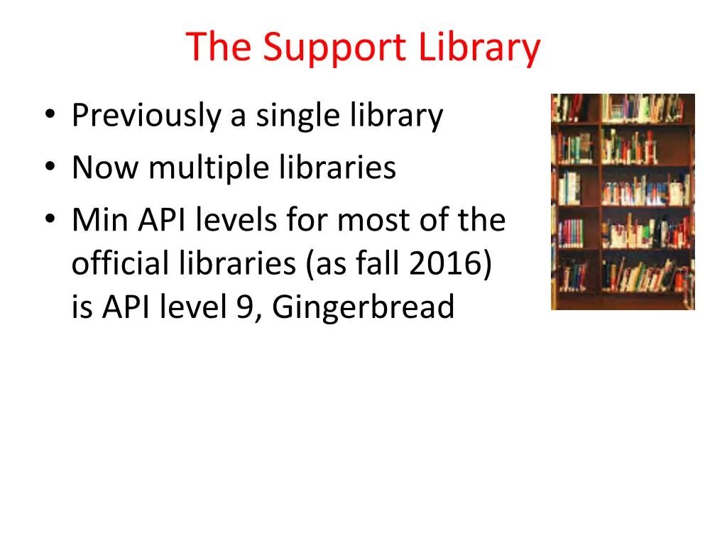 the support library 2