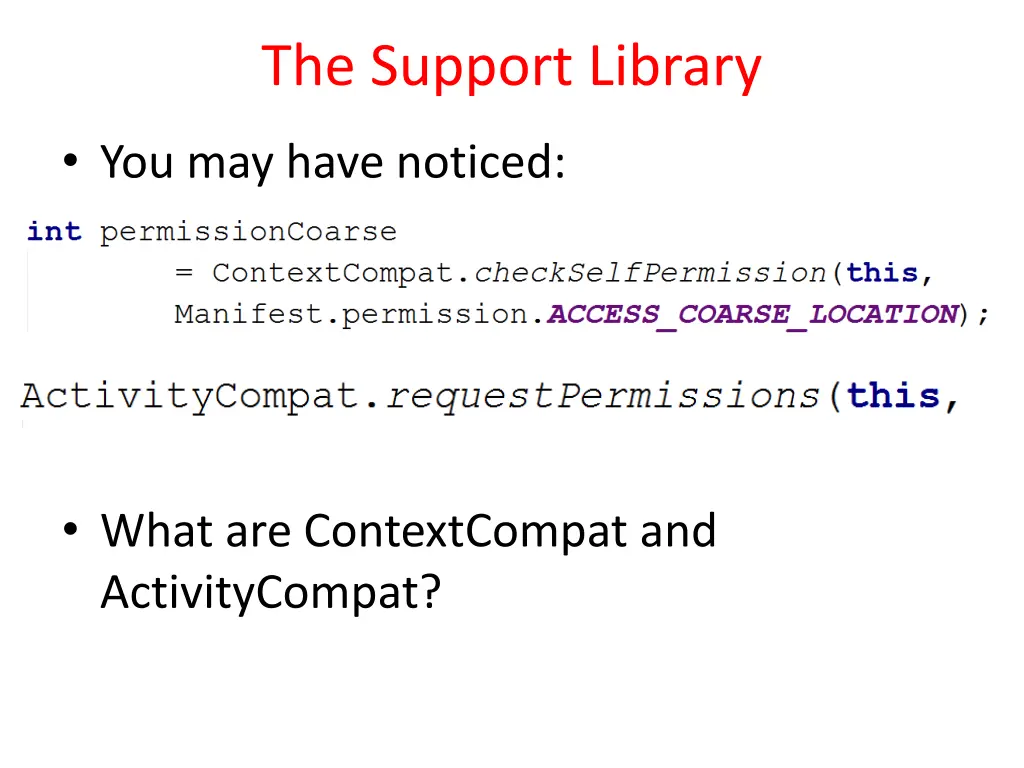 the support library
