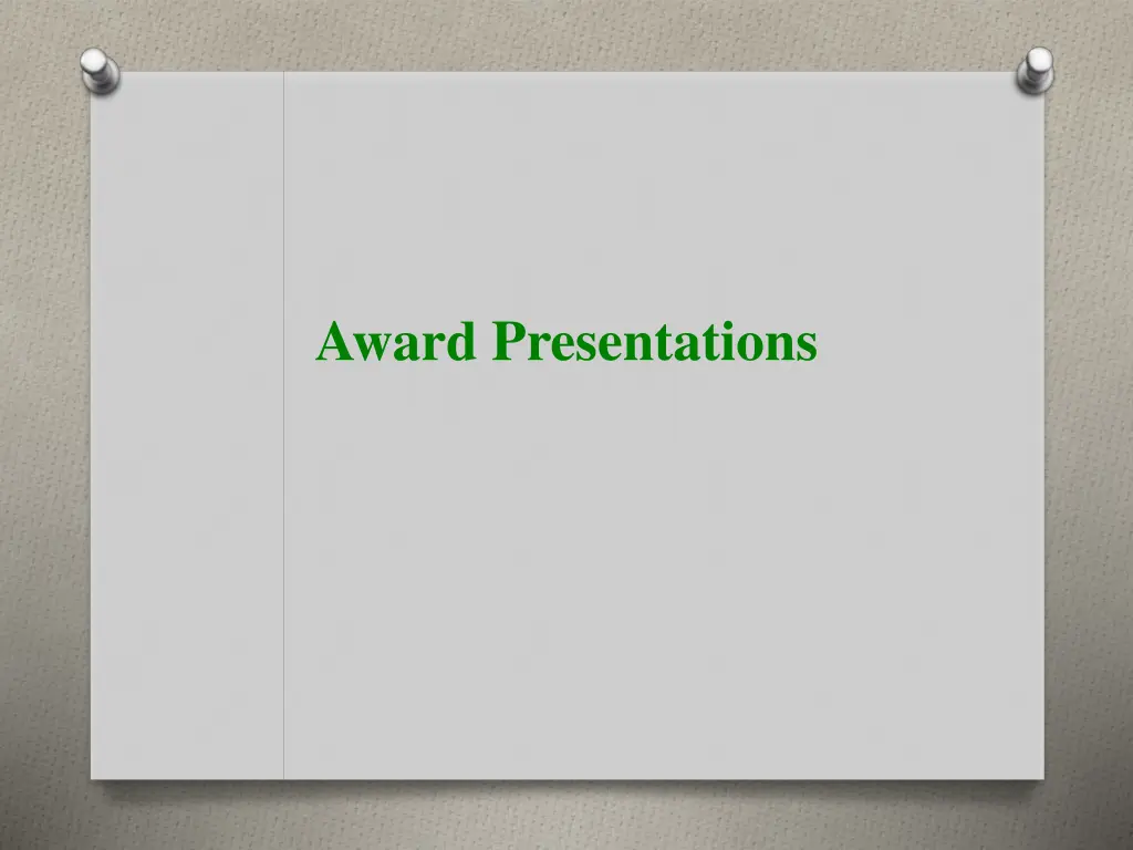 award presentations