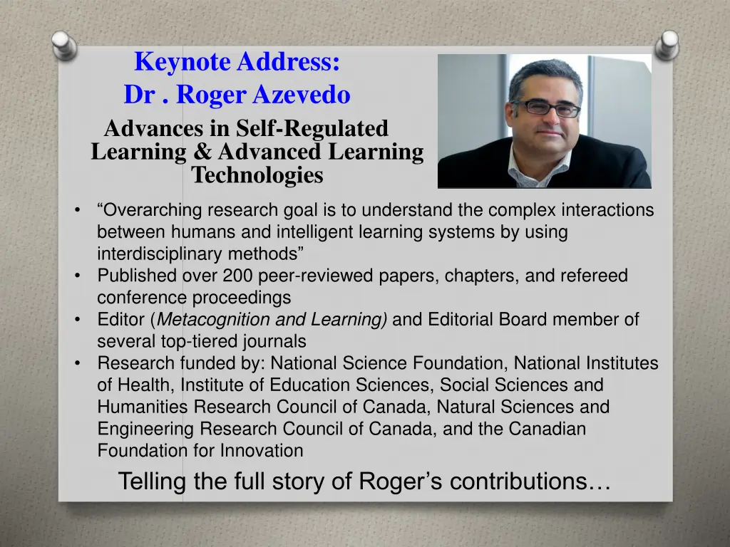 keynote address dr roger azevedo advances in self