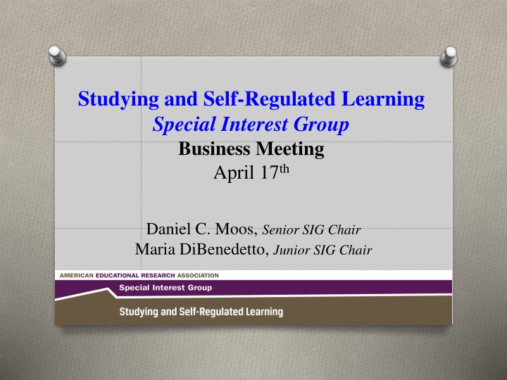 studying and self regulated learning special