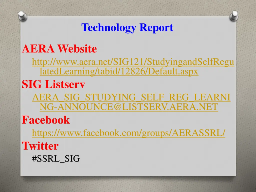 technology report